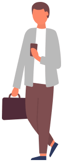 スマホを持つ人のイラスト