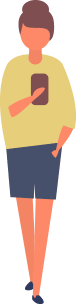 スマホを持つ人のイラスト